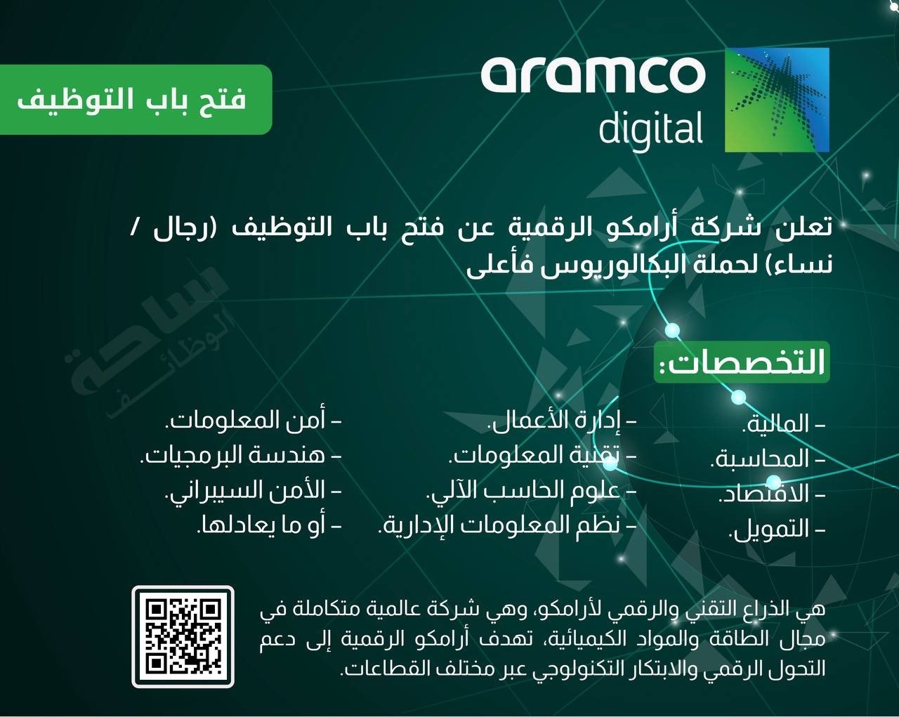 وظائف شركة أرامكو الرقمية